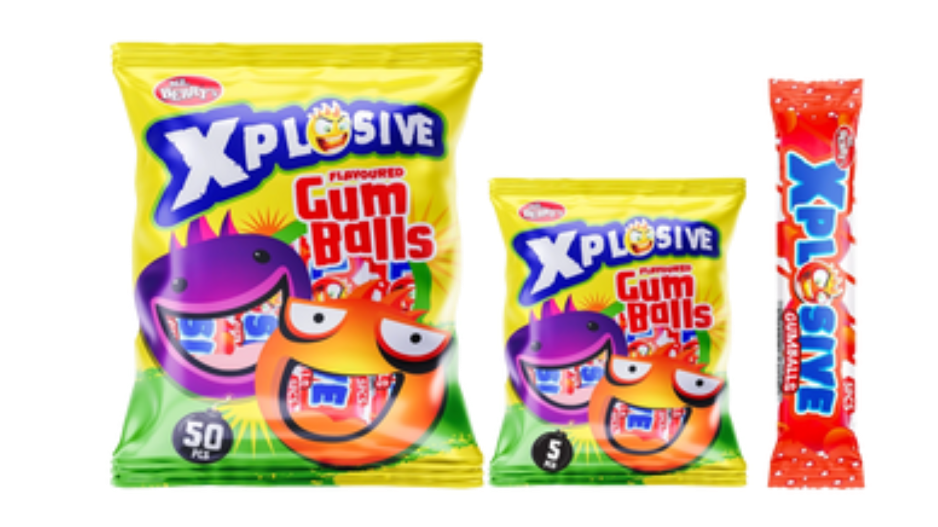 XPLOSIVE GUM BALLS STRAWBERRY